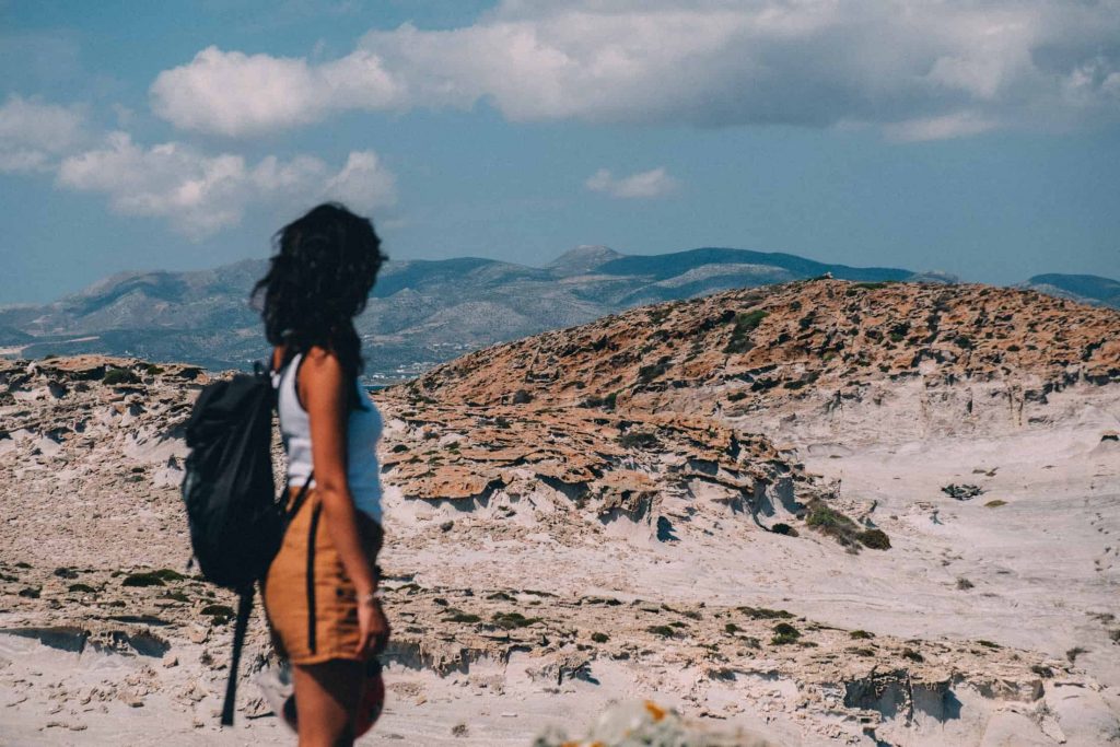 Paros Greece woman traveling island 