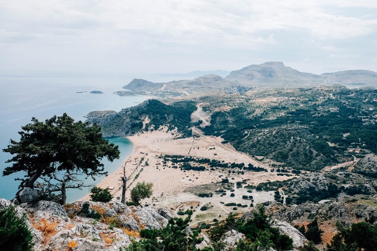 off-season traveling greek islands beach