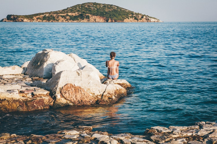 Skiathos- island - women - peaceful- waters